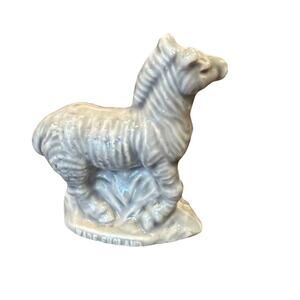 Vintage Wade of England Wade Whimsies Gray Zebra Mini Figurine